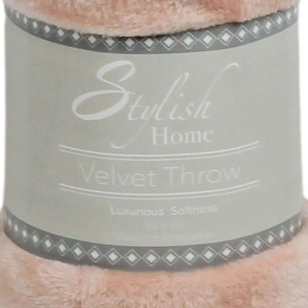 Stylish Home Velvet Throw Plush Lightweight Throw 50
